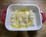 レンジで簡単！餃子のオリーブチーズ焼き作り方3写真