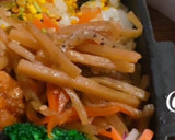 簡単唐揚げきんぴらグラタン日の丸弁当覚書作り方2写真