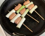 長ネギとウインナーの焼き鳥風作り方1写真