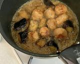 豚こまボールとナスの生姜和風炒め作り方3写真