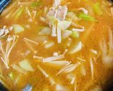 大根消費●豚肉とえのきのピリ辛チゲスープ作り方11写真