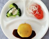 お野菜を添えた！チーズハンバーグ♪作り方3写真