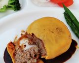 お野菜を添えた！チーズハンバーグ♪作り方6写真