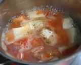 パパッと手軽に♪塩麹でトマトと豆腐の汁物作り方4写真