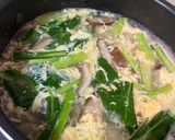 簡単！コロコロ大根と椎茸の卵スープ作り方5写真
