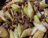 セロリと牛肉のオイスターソース*我が家風作り方5写真