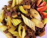 セロリと牛肉のオイスターソース*我が家風作り方6写真