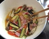 なすしめじベーコントマトの和風パスタ作り方26写真