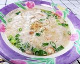 朝ごはんに、手軽にオートミール中華粥作り方4写真