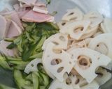 簡単!蓮根とハム胡瓜のマヨ醤油サラダ作り方2写真