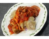 豚足★舞茸としめじのトマトソース★動画★作り方23写真