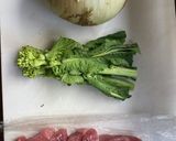 新玉ねぎの甘味たっぷりカツ煮　菜の花添え作り方1写真