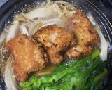 新玉ねぎの甘味たっぷりカツ煮　菜の花添え作り方3写真