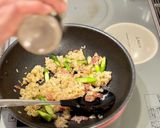 【楽めし】アスパラベーコンのバター炒飯作り方3写真
