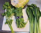 菜の花のからし和え～色んな野菜添えて～作り方1写真