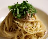 簡単やみつき！イカの塩辛のクリームパスタ作り方9写真