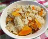 にんじんとちりめんの炊き込みご飯作り方3写真