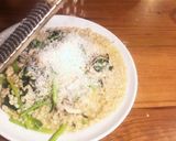 牡蠣とほうれん草のもち麦リゾット作り方3写真
