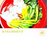 なめ茸、ほうれん草、豆苗の和物作り方8写真