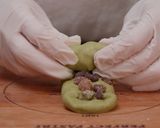 甘納豆たっぷりで美味しい抹茶キューブパン作り方15写真