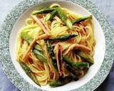 アスパラとイカの和風お出汁パスタ♪作り方1写真