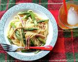 アスパラとイカの和風お出汁パスタ♪作り方4写真