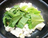 超簡単！豆腐と玉子の小松菜あんかけ！！作り方5写真