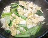 超簡単！豆腐と玉子の小松菜あんかけ！！作り方7写真