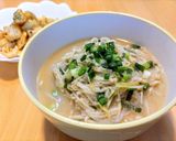 超低糖質！えのきと葱のゴマ味噌しらたき麺作り方9写真