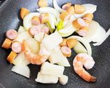 うどんでナポリタン作り方3写真