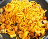うどんでナポリタン作り方6写真