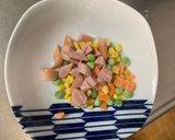 レンジ簡単洋風キムチチリ味オムライス弁当作り方1写真