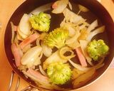 チーズin具沢山お好み焼きパスタ作り方3写真