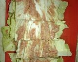 白菜とひき肉の重ね鍋作り方3写真