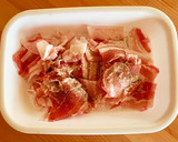 豚こまと豆苗たまごのふんわりニンニク炒め作り方2写真