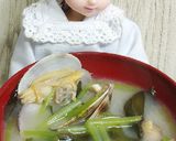 リカちゃん♡あさり三つ葉わかめのお味噌汁作り方12写真