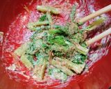 簡単！美味！セロリの葉のごまマヨ和え♪作り方4写真