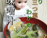 リカちゃん♡あさり三つ葉わかめのお味噌汁作り方16写真