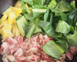10分豚こま・薩摩芋・小松菜バター炒め♪作り方5写真