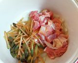 つくしと鶏肉の卵とじ作り方7写真