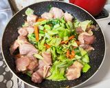 小松菜と鶏もものガリマヨ炒め作り方8写真