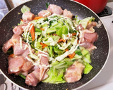 小松菜と鶏もものガリマヨ炒め作り方9写真