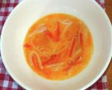 レンジで簡単かに玉あんかけ丼作り方1写真