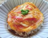 レンジで簡単かに玉あんかけ丼作り方5写真