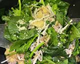 豚ミンチのほうれん草炒め作り方8写真