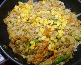 簡単！ガーリックライス　ソース風味作り方5写真