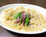 ベーコンと小松菜の和風クリームパスタ作り方6写真