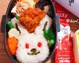 簡単うさぎおにぎりヤンニョムチキン弁当作り方5写真