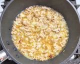 野沢菜漬けと豚挽き肉のあんかけ炒飯作り方5写真