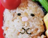 鶏ご飯でキャラ弁☆主役はとんかつ弁当☆作り方5写真